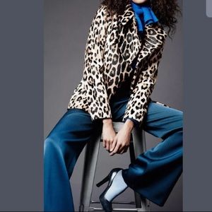 ZAC POSEN HIGH WAISTED WIDE LEG PANTS